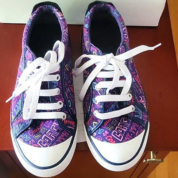 Coach Barrett Shoes, Purple/ Navy/Multi, 7.5, EUC - Picture 6 of 14